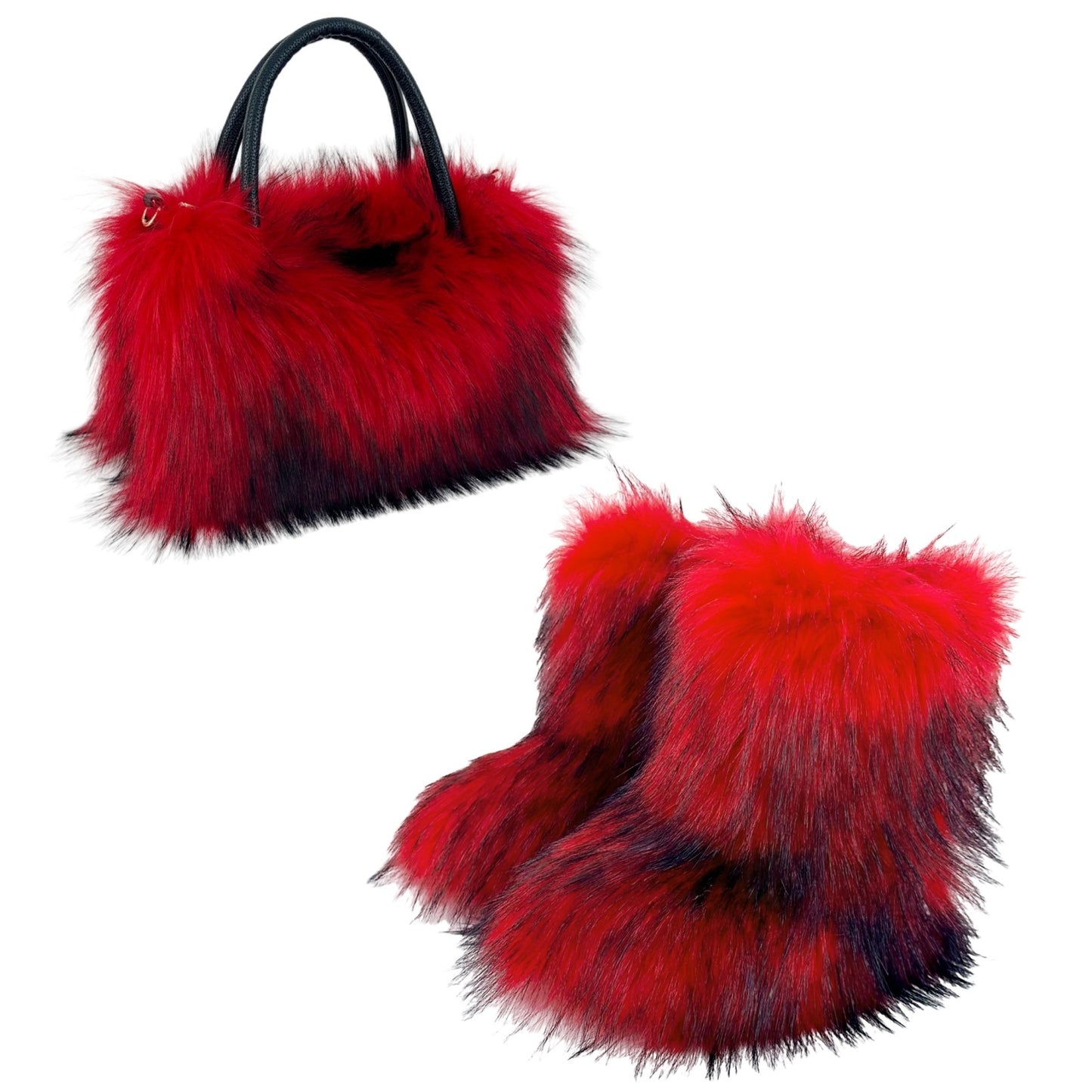 Fur Boot and Handbag