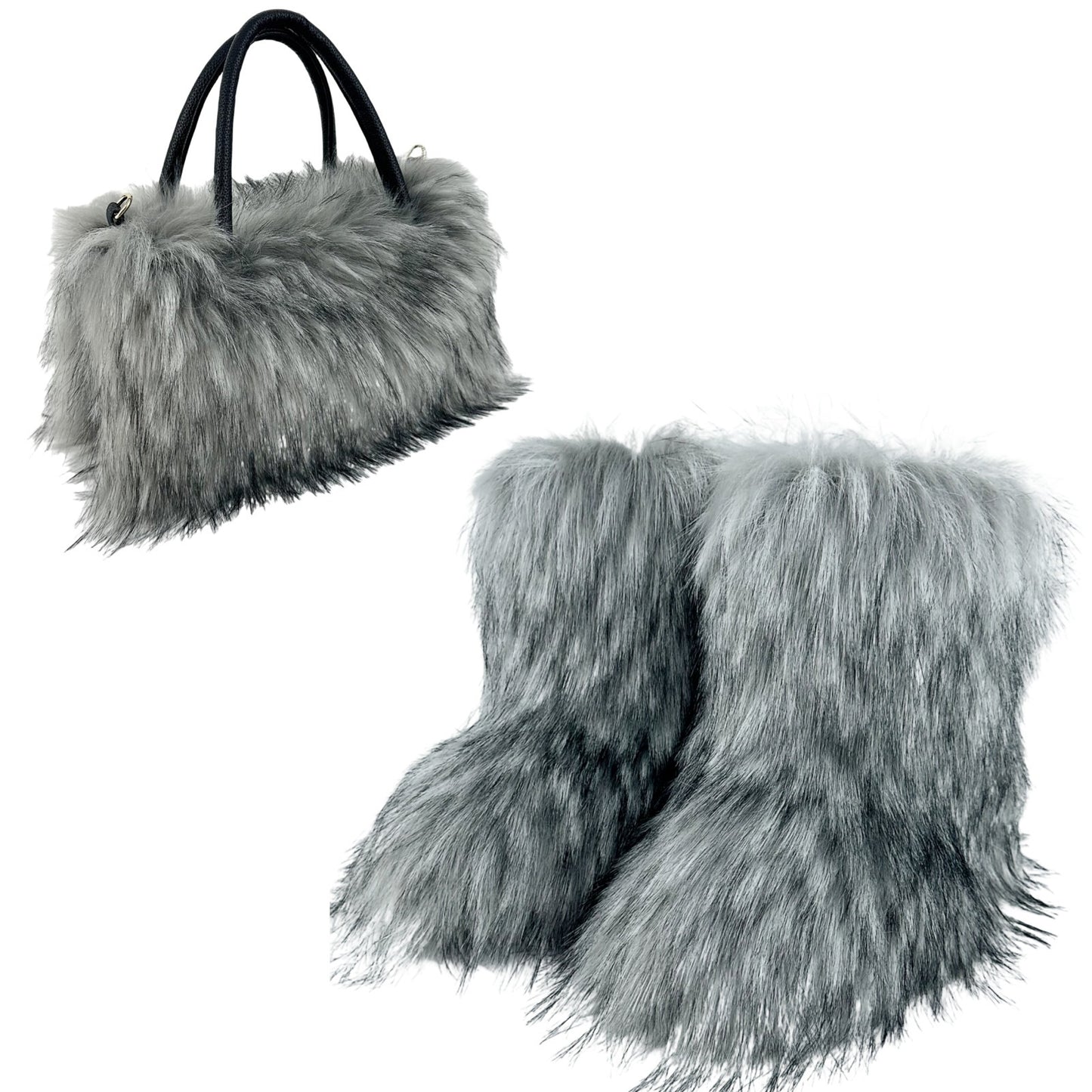 Fur Boot and Handbag