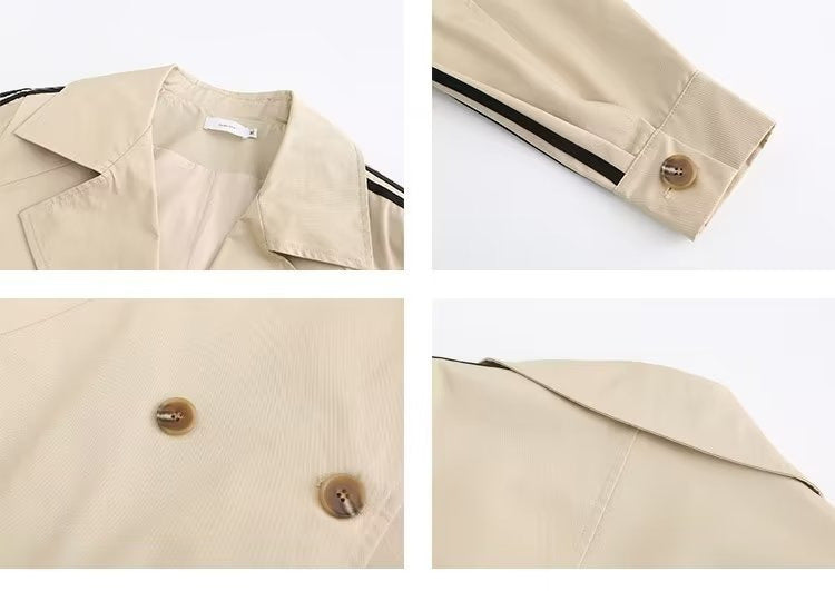 3 Stripe Trench Coat