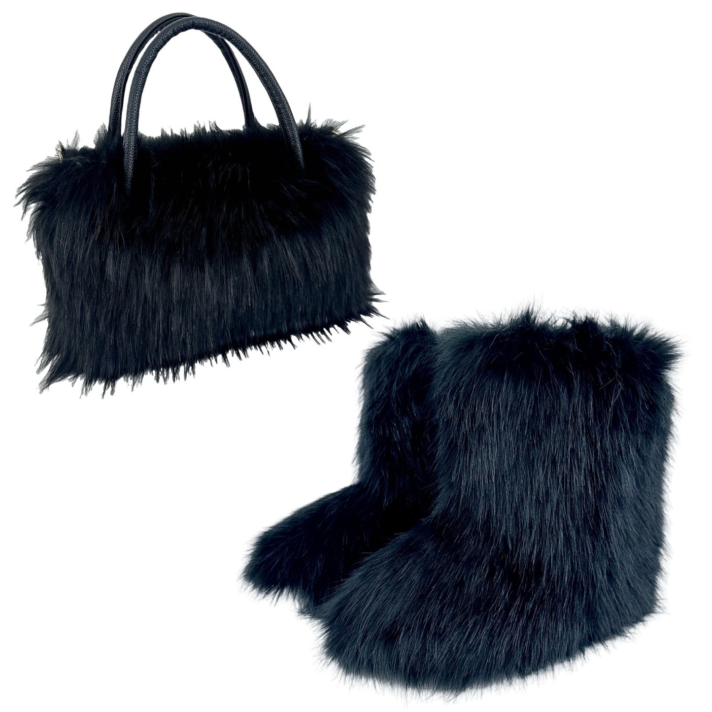 Fur Boot and Handbag