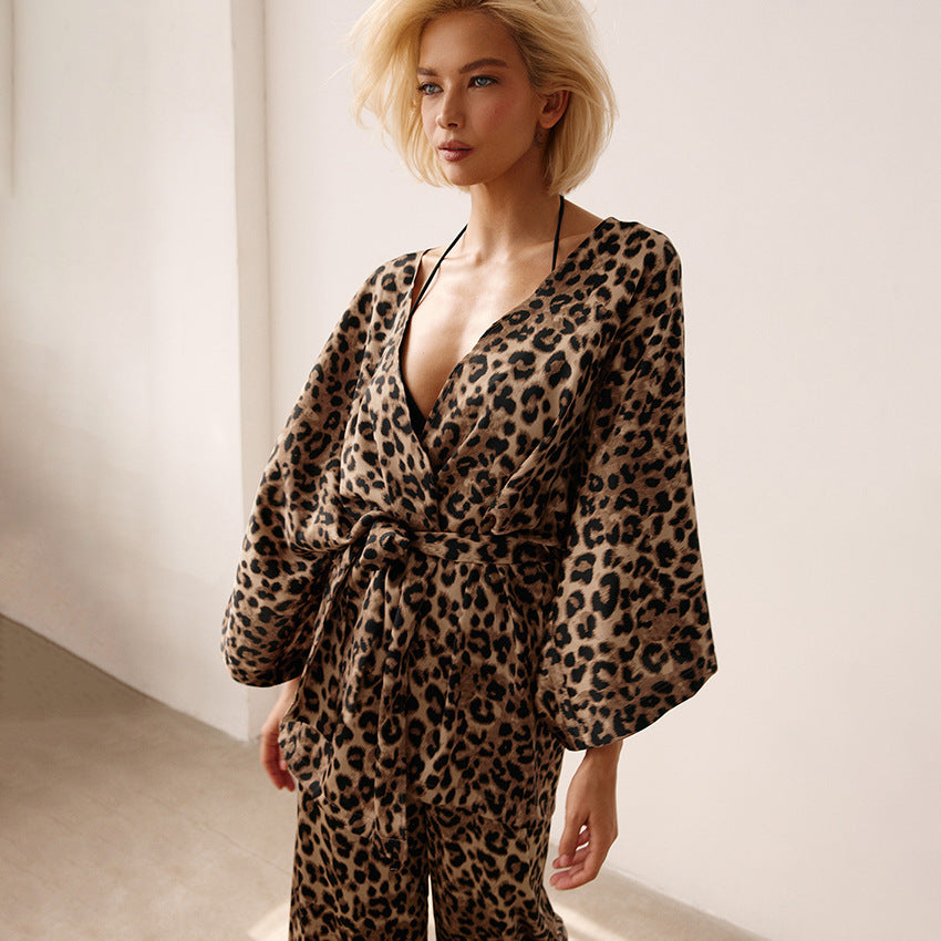 Leopard Print Lounge Set