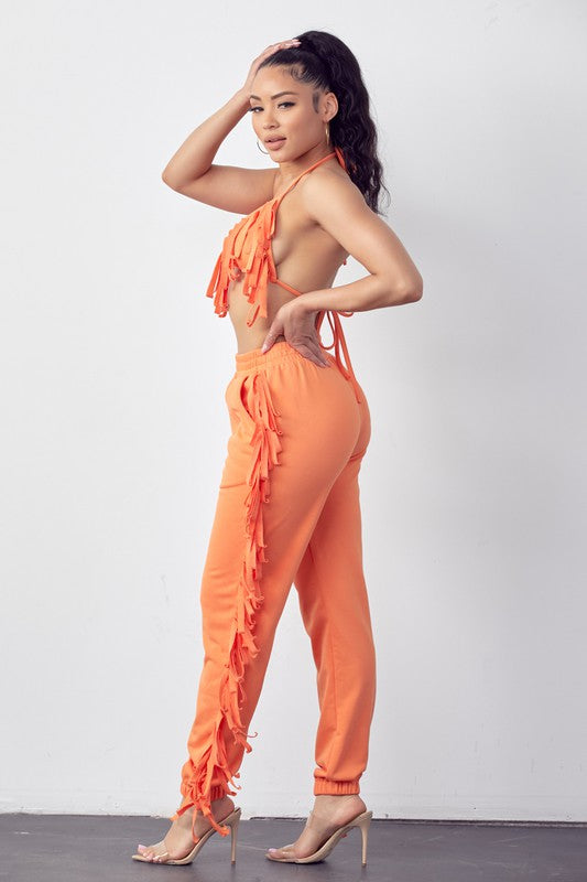 Shingle Bra Top Jogger set