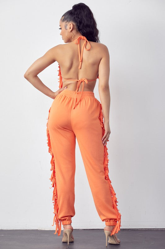Shingle Bra Top Jogger set
