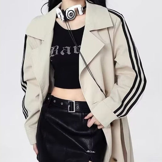 3 Stripe Trench Coat