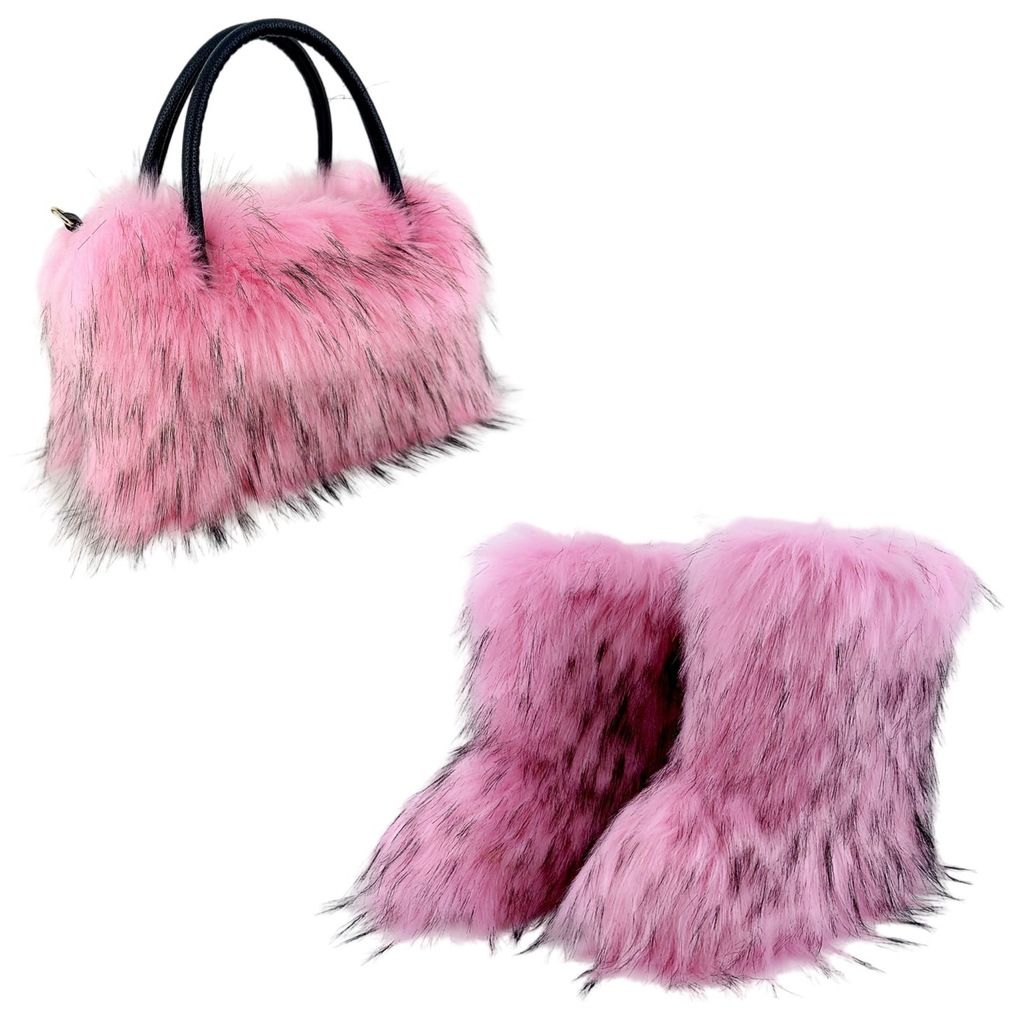 Fur Boot and Handbag