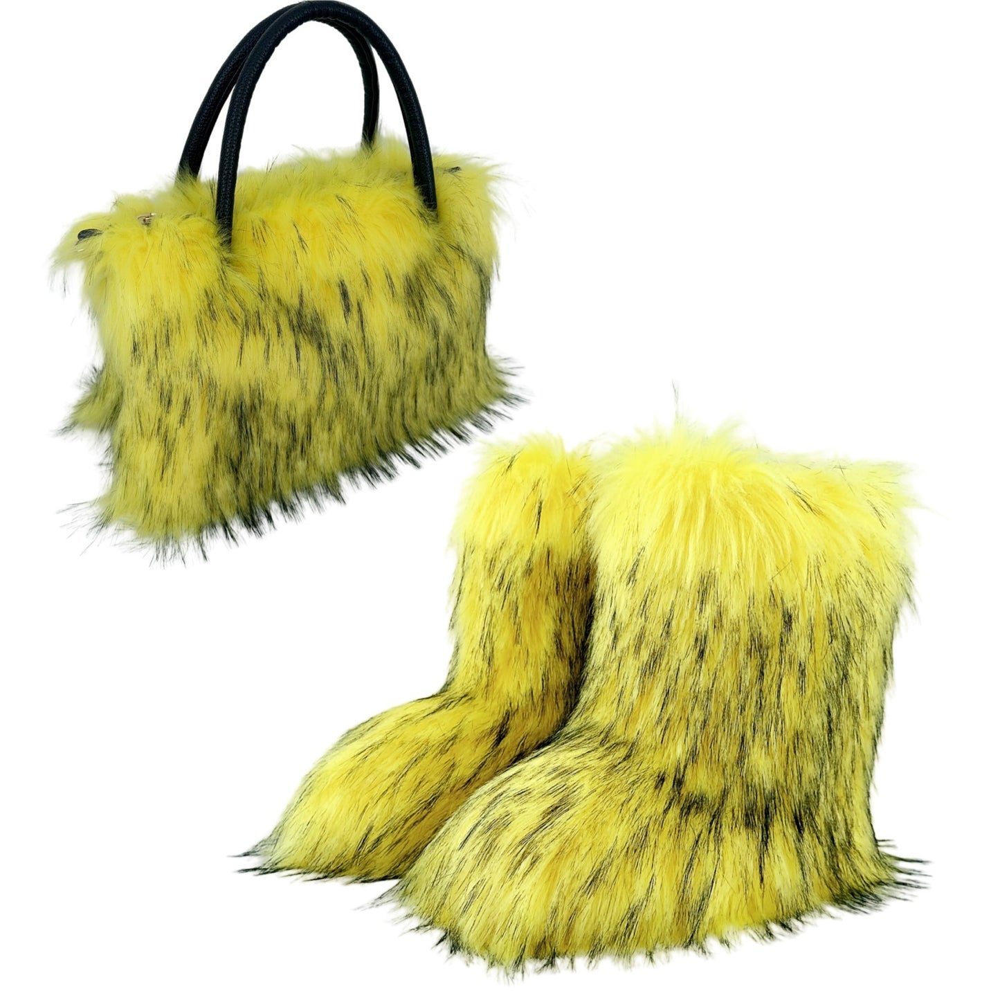 Fur Boot and Handbag