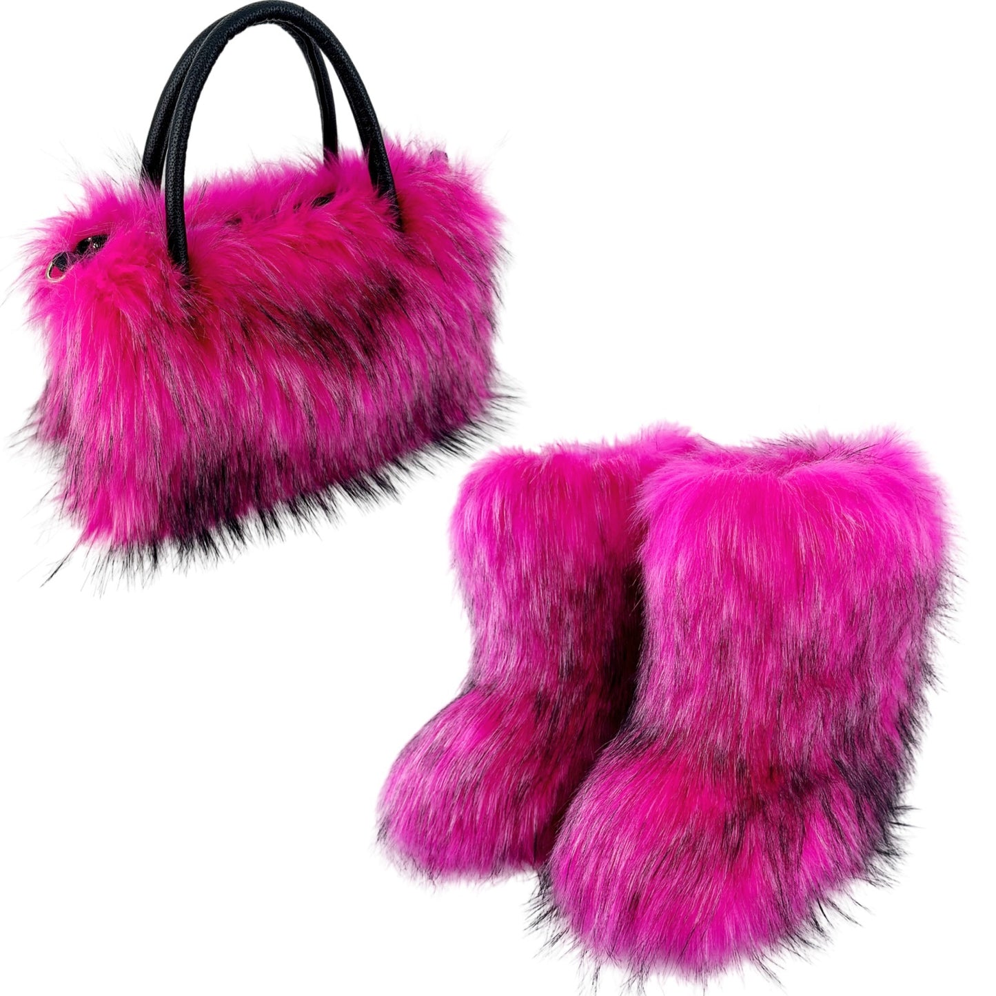 Fur Boot and Handbag