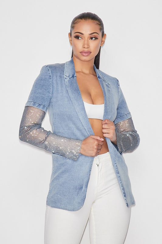 BLING IN THE DENIM BLAZER