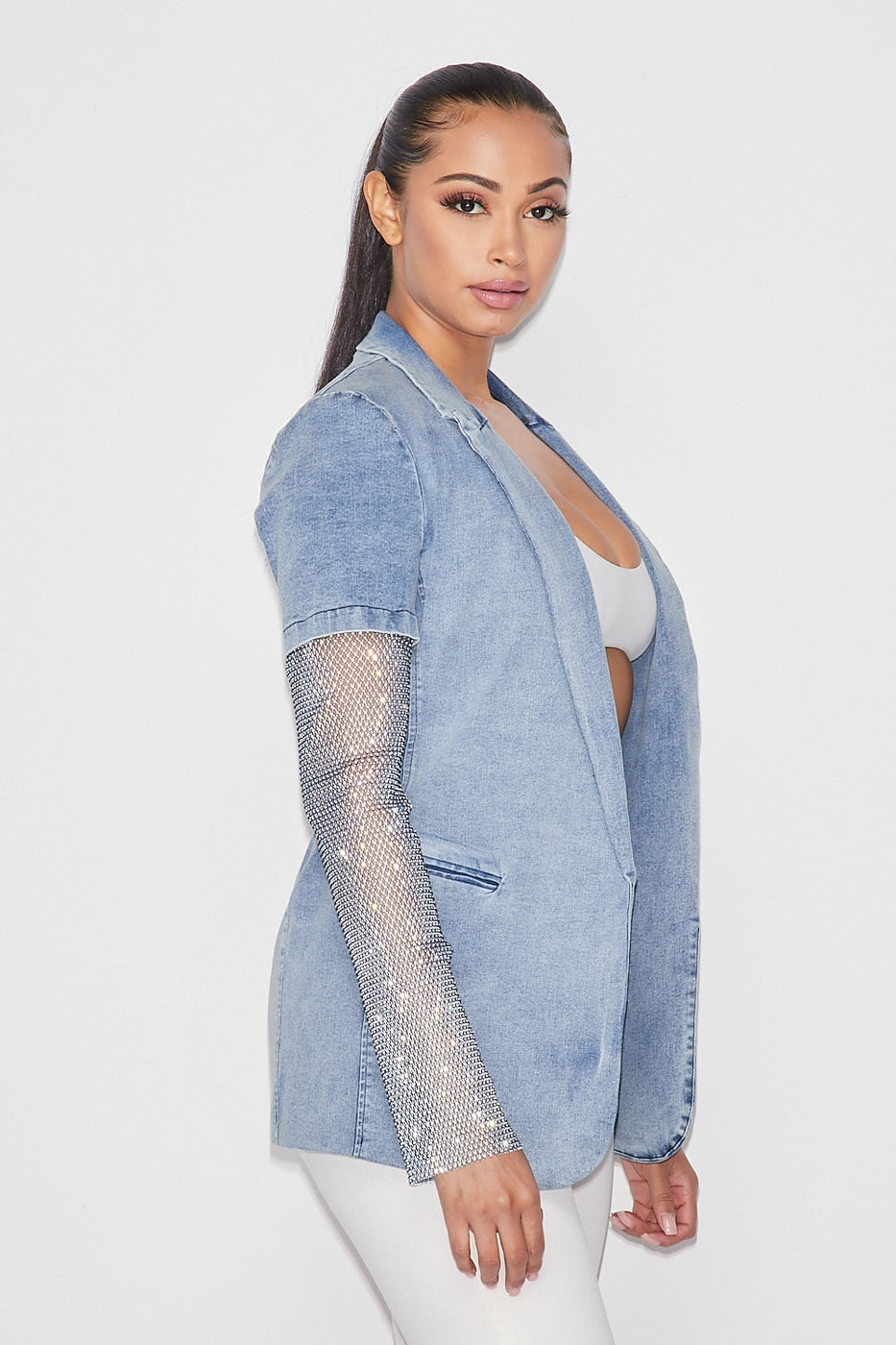 BLING IN THE DENIM BLAZER